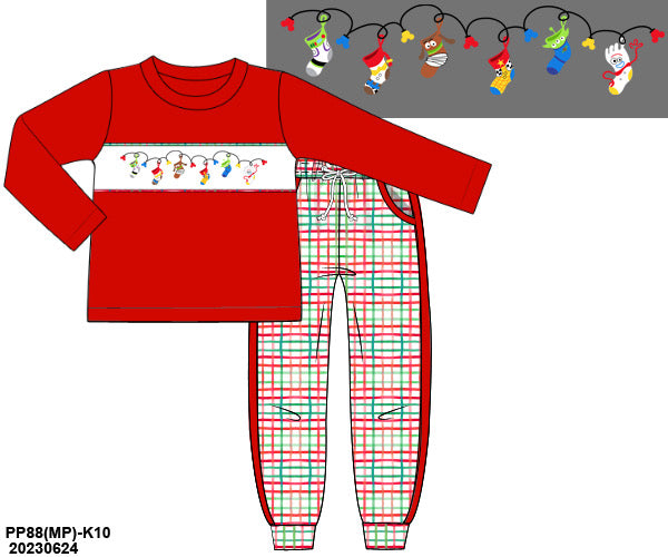 PO 12: Andy’s Christmas Stockings Jogger Set (Ready To Ship)