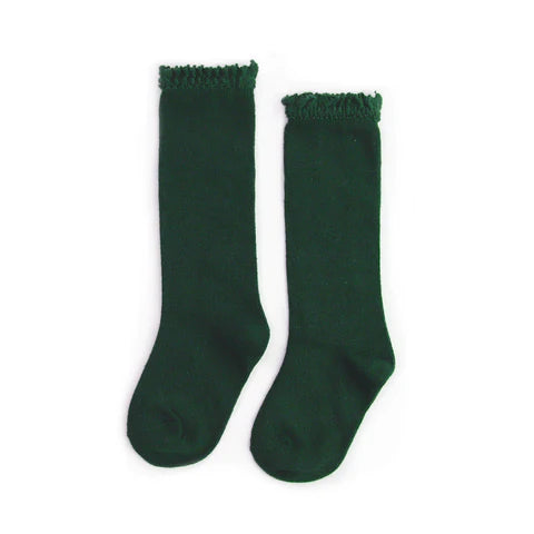 Little Stocking Co Forest Fancy Lace Top Knee High Socks