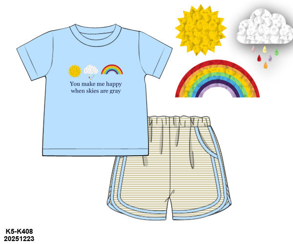 PRE-ORDER 44 Last of Summer: My Sunshine Shorts Set (ETA: Late May to customer)