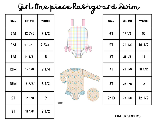 Swim Size Charts