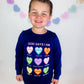 Affirmation Hearts Navy Blue Shirt Only
