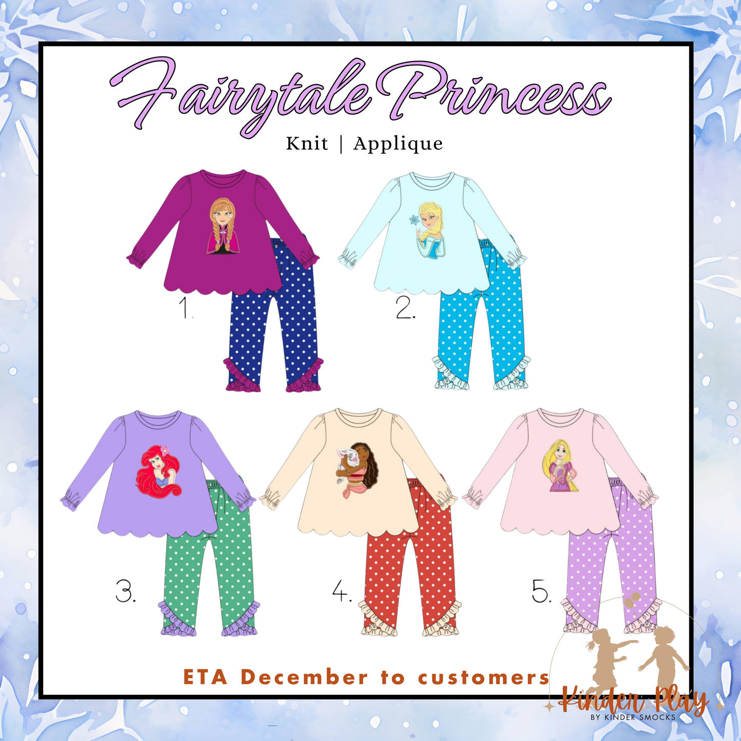 Kinder Play PO 5 Winter Sets: Fairytale Princesses (ETA December to customers)
