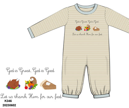 God is great, God is good romper