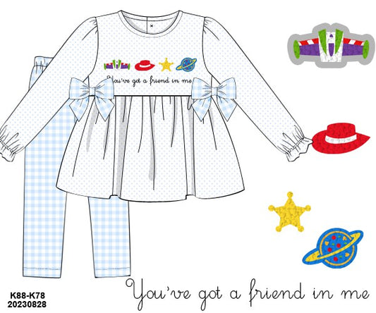 RTS PO 26 Valentine's Day + St. Patrick's Day: Friend In Me Leggings Set (3-5 business days)