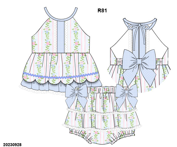 PO 31 RTS: Kallie Grace Floral Bloomer Set (ships in 3-5 business days)