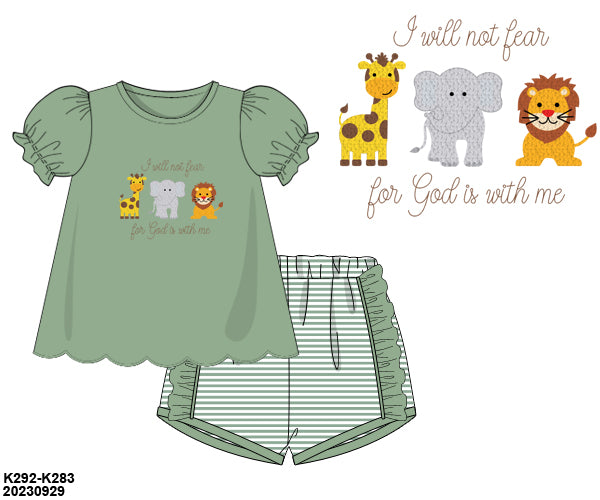 RTS: Isaiah 41:10 Ruffled Shorts Set (3-5 business days)