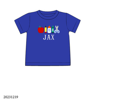 RTS PO 45 BACK TO SCHOOL: School Supplies Boy Shirt Only - no monogram (ships out in 3-5 days)