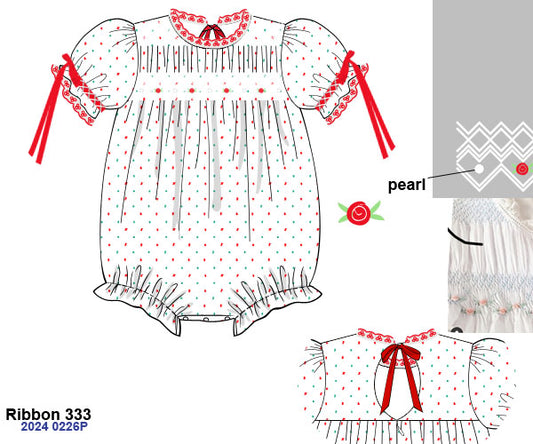 PRE-ORDER 36 CHRISTMAS PART ONE: Cecilia's Christmas Heirloom Swiss Dot Bubble (ETA: October to customers)