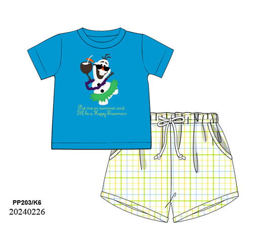 PO 46 CHARACTERS & MORE: Happy Snowman Shorts Set (ETA: late June to customers)