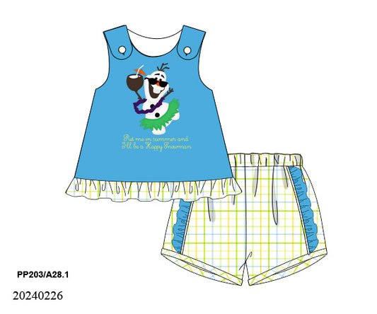 PO 46 CHARACTERS & MORE: Happy Snowman Ruffled Shorts Set (ETA: late June to customers)