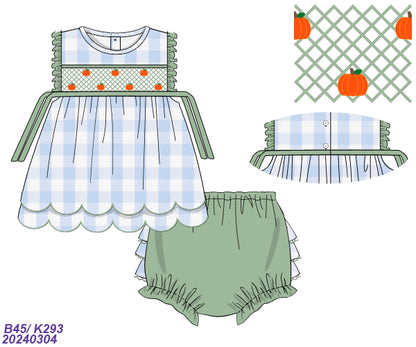 KS Fall Extras: Geo Pumpkins Bloomer Set (RTS: 3-5 business days)