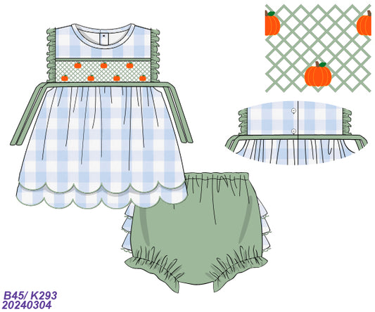 KS Fall Extras: Geo Pumpkins Bloomer Set (RTS: 3-5 business days)