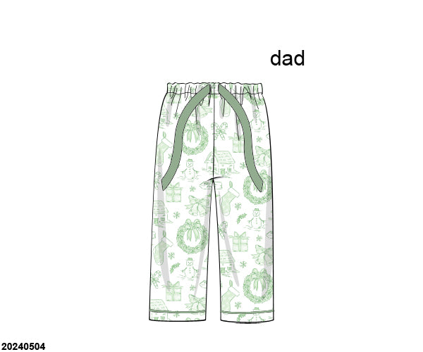 RTS KS Christmas: KS Christmas Toile Dad Pajama Pants