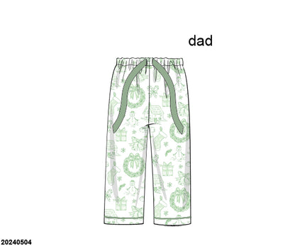RTS KS Christmas: KS Christmas Toile Dad Pajama Pants