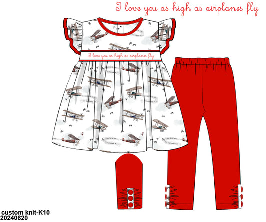 RTS PO 26 Valentine's Day + St. Patrick's Day: Love At First Flight Leggings Set (3-5 business days)