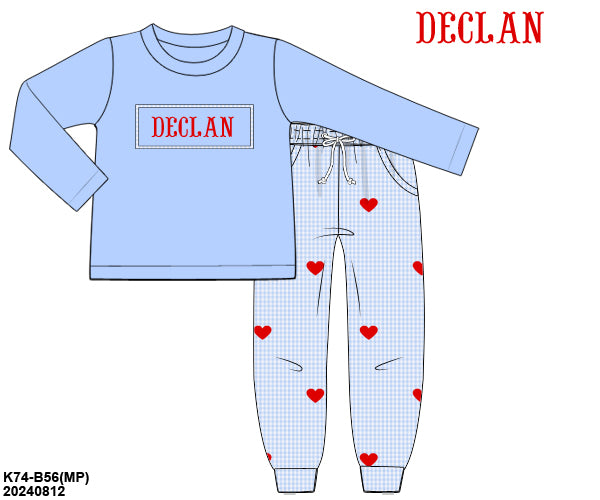 PO 53 VALENTINE: My Valentine Joggers Set (ETA late December to KS then to customers)