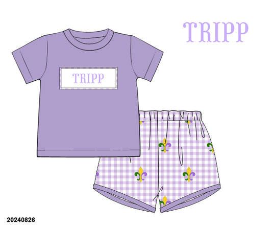PRE-ORDER 39 Winter & More: Mardi Pardi Name Smock Shortie Set (ETA: December to KS then to customers)