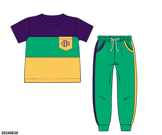 PRE-ORDER 39 Winter & More: Mardi Pardi Colorblock Joggers Set (ETA: December to KS then to customers)