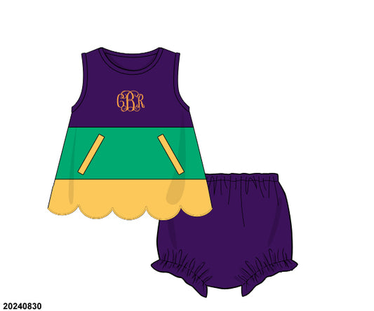 PRE-ORDER 39 Winter & More: Mardi Pardi Colorblock Bloomers Set (ETA: December to KS then to customers)