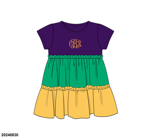 PRE-ORDER 39 Winter & More: Mardi Pardi Colorblock Dress (ETA: December to KS then to customers)