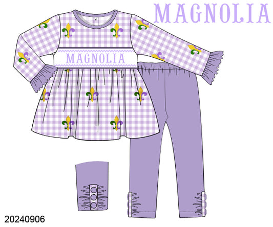 PRE-ORDER 39 Winter & More: Mardi Pardi Name Smock Pants Set (ETA: December to KS then to customers)