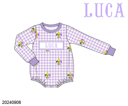 PRE-ORDER 39 Winter & More: Mardi Pardi Name Smock Long Sleeves Bubble (ETA: December to KS then to customers)