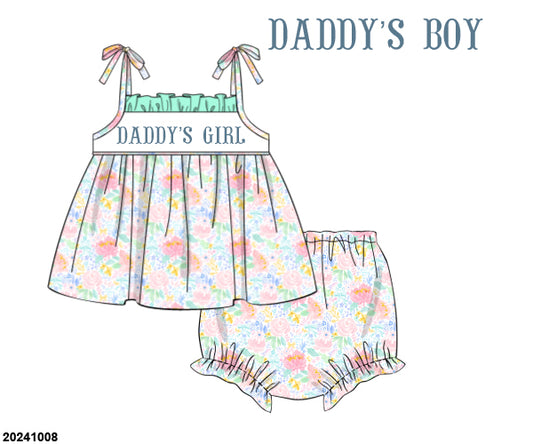 PO 29 RTS EXTRAS: Florence Floral Bloomer Set - DADDY'S GIRL (ships in 3-5 business days)