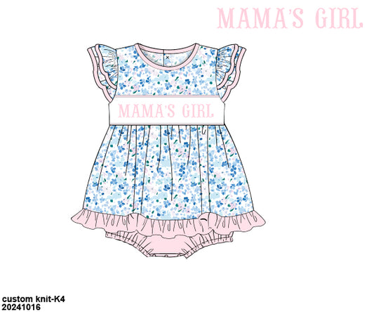 RTS - Blushing Blues Skirted Bubble (ships out in 3-5 days)