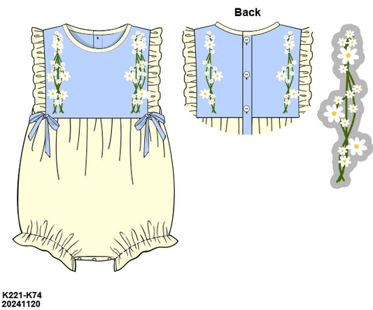 PO 30 RTS: Pretty Daisies Blue Bubble (ships in 3-5 business days)