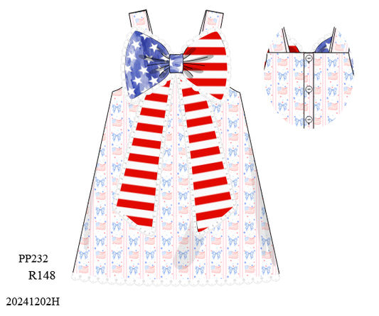 PO 30 RTS: RWB Big Bow Dress (ships in 3-5 business days)