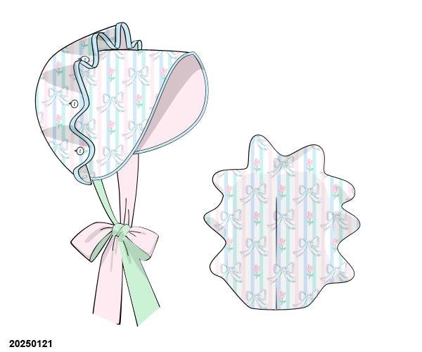 RTS PO 44 Last of Summer: Vienna Bow Bonnet (ships out in 3-5 days)