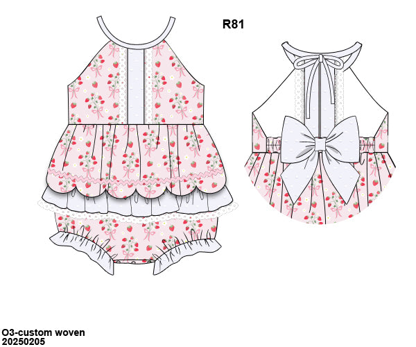 RTS PO 43 Sweet Summer Part One: So Berry Sweet Skirted Bubble (ships out in 3-5 days)