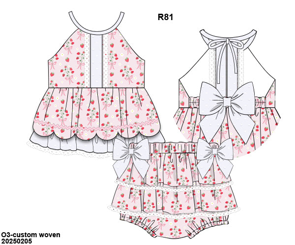 RTS PO 43 Sweet Summer Part One: So Berry Sweet Bloomers Set (ships out in 3-5 days)