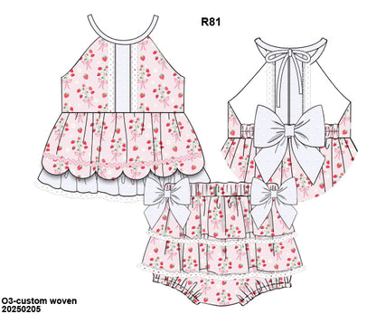 RTS PO 43 Sweet Summer Part One: So Berry Sweet Bloomers Set (ships out in 3-5 days)