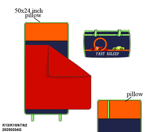 PO 45 BACK TO SCHOOL: Race Car Nap Mat (ETA: June to customers)