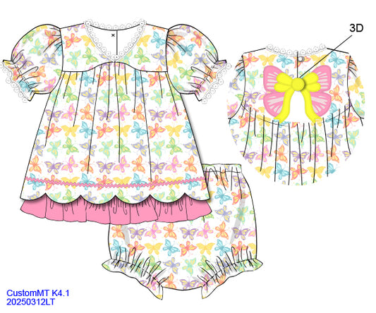 PRE-ORDER 32 TRANSITION TO FALL: Butterfly Garden Bloomers Set (ETA: AUGUST to customers)