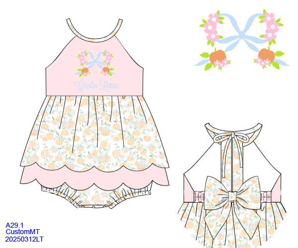 RTS PRE-ORDER 34 FALL PART ONE: Cece's Pumpkins Skirted Bubble