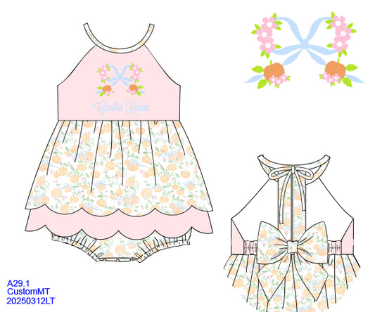 RTS PRE-ORDER 34 FALL PART ONE: Cece's Pumpkins Skirted Bubble