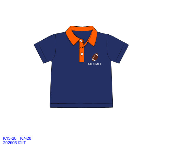 PRE-ORDER 33 GAME DAY GEARS: Navy & Orange Polo Shirt Only (ETA: AUGUST to customers)