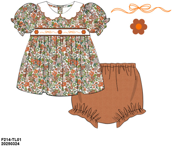 RTS PRE-ORDER 34 FALL PART ONE: Camellia Floral Bloomers Set