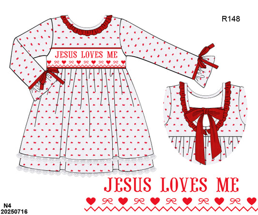[WHOLESALE] PRE-ORDER 38 Hello 2026: Red Swiss Dots Long Sleeves Dress (ETA: November to KS then to customers)