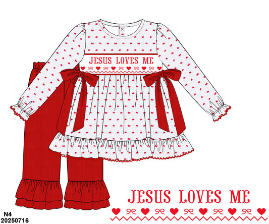 [WHOLESALE] PRE-ORDER 38 Hello 2026: Red Swiss Dots Pants Set (ETA: November to KS then to customers)
