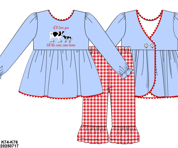 PRE-ORDER 39 Winter & More: Till The Cows Come Home Pants Set (ETA: December to KS then to customers)