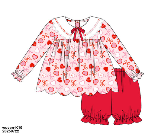 PRE-ORDER 39 Winter & More: Love You XO Much Bubble Shorts - Long Sleeves (ETA: December to KS then to customers)
