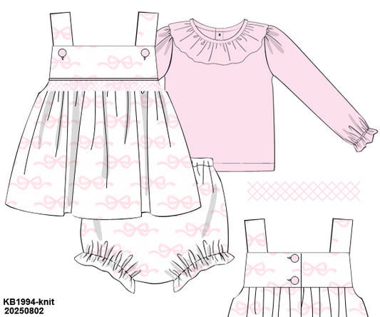 PRE-ORDER 39 Winter & More: Conleigh's Bows Bloomers Set (ETA: December to KS then to customers)