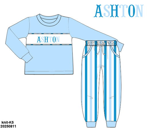 PRE-ORDER 39 Winter & More: Pastel Stripes Joggers Set (ETA: December to KS then to customers)