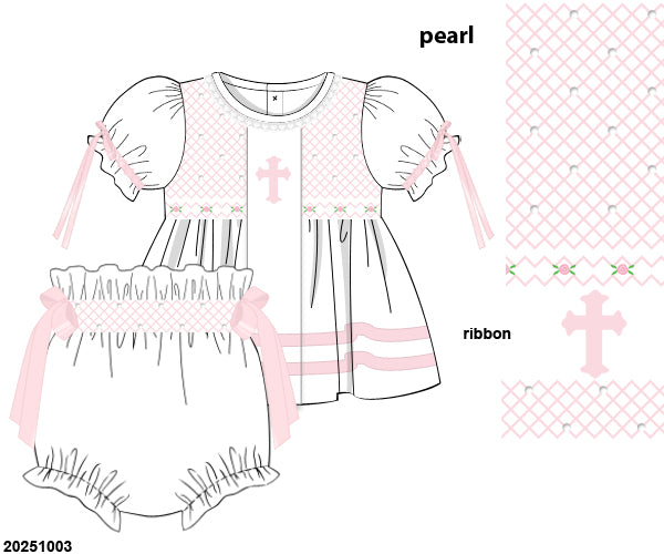 WHOLESALE PRE-ORDER 41 St. Paddy's & Easter: KS Easter Heirloom Bloomers Set (ETA: February to KS then to customers)