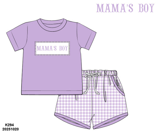 PRE-ORDER 42 Mother's Day: Lilac Dreams Gingham Shorts Set (ETA: March to KS then to customers)
