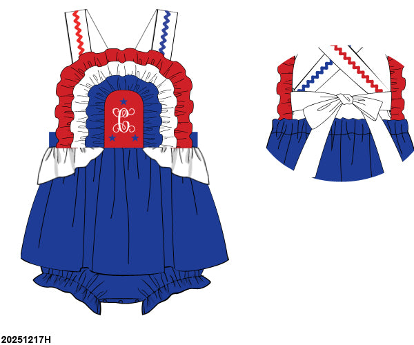 RTS EXTRA: RWB Skirted Bubble (no monogram)
