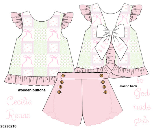 PO 46 CHARACTERS & MORE: KS Patchwork Shorts Set (ETA: late June to customers)